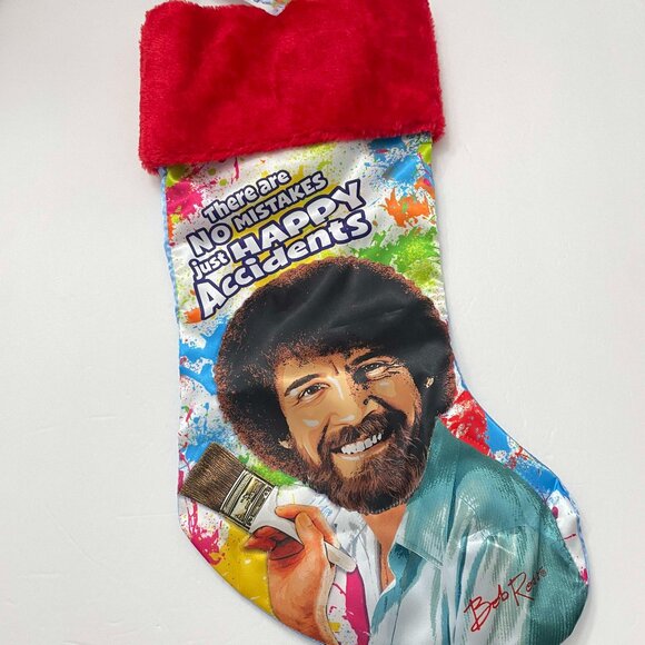 NWT Bob Ross  Holiday Christmas Stocking - Picture 1 of 2